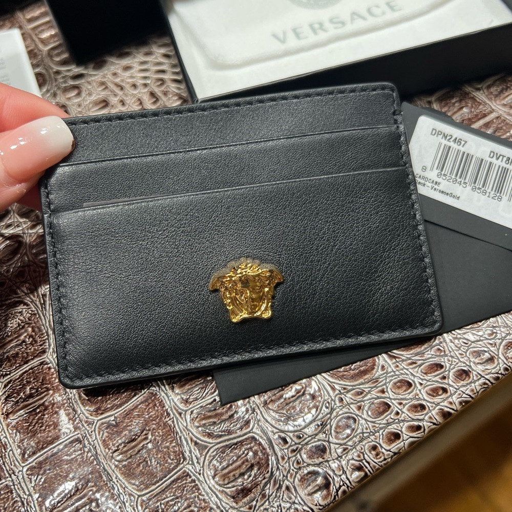 Versace La Medusa Leather Card Holder